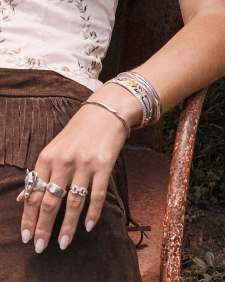 Ansel Rose Cuff Bracelet in Mixed Metal