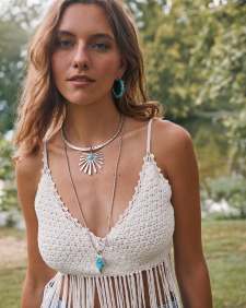 Starla Vintage Silver Collar Necklace