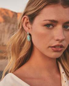 Dani 14k White Gold Statement Earrings