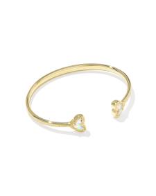 Framed Ari Heart Gold Cuff Bracelet