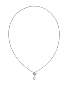 Mini Elisa Silver Toggle Short Pendant Necklace