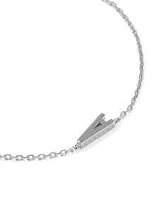 Letter A Sterling Silver Initial Bracelet