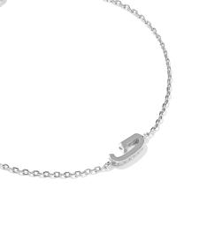 Letter G Sterling Silver Initial Bracelet