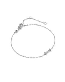 Letter I Sterling Silver Initial Bracelet
