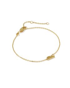 Letter R 18k Gold Vermeil Initial Bracelet