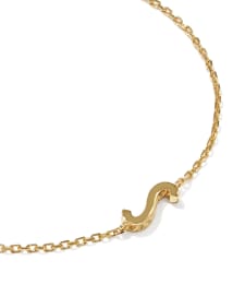 Letter S 18k Gold Vermeil Initial Bracelet