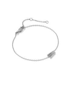 Letter W Sterling Silver Initial Bracelet