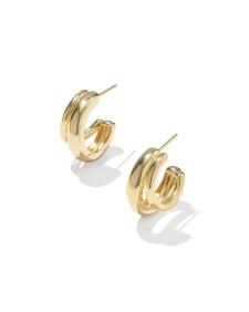 Meg 18k Gold Vermeil Double Huggie Earrings
