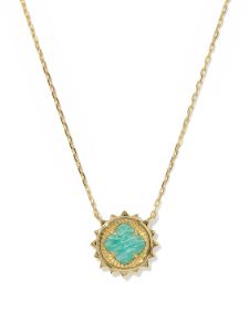 Dira Sun 18k Gold Vermeil Stone Short Pendant Necklace