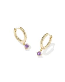 Maisie 18k Gold Vermeil February Huggie Earrings