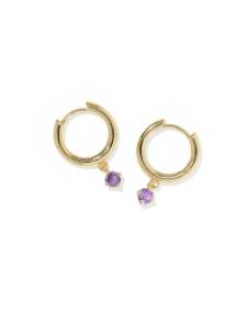 Maisie 18k Gold Vermeil February Huggie Earrings