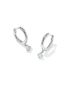 Maisie Sterling Silver February Huggie Earrings
