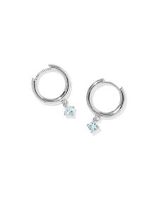 Maisie Sterling Silver February Huggie Earrings