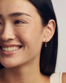 Maisie 18k Gold Vermeil October Huggie Earrings