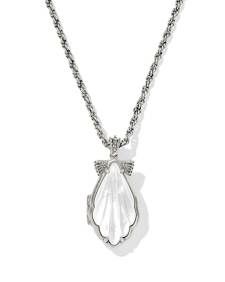 Alexa Locket Vintage Silver Short Pendant Necklace
