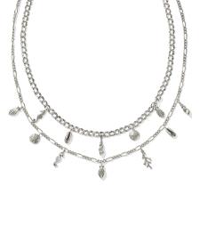Alexa Vintage Silver Multi Strand Necklace