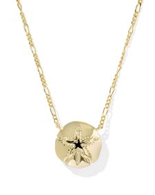 Sand Dollar Gold Short Pendant Necklace