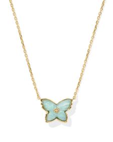 Brinley 18k Gold Vermeil Butterfly Stone Necklace