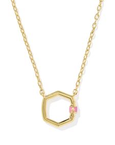 Davie 18k Gold Vermeil Enamel Pendant Necklace