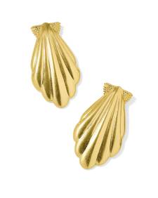 Alexa Vintage Gold Metal Statement Earrings