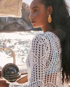 Alexa Vintage Gold Metal Statement Earrings