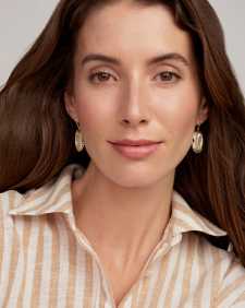 Dani Gold Figaro Frame Drop Earrings