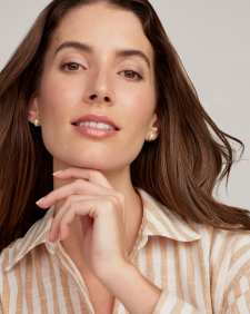 Grayson Gold Stone Stud Earrings