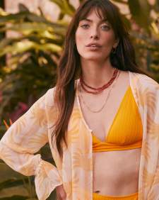 Sylvia Gold Large Long Pendant Necklace