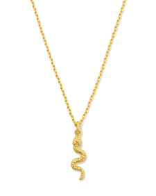 Mini Snake Pendant Necklace in 18k Gold Vermeil
