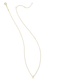 Diamond Accent Letter Y 14k Yellow Gold Pendant Necklace in White Diamond