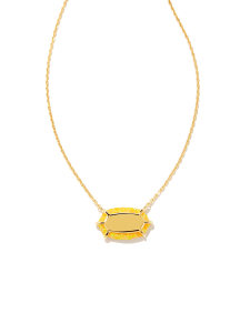 Framed Elisa Opal 18k Gold Vermeil Pendant Necklace in Citrus Kyocera Opal