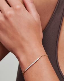 0.2 ct Ott 14k Yellow Gold Delicate Bracelet in White Diamond