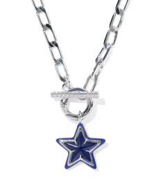 Cassidy Silver Enamel Link and Chain Necklace