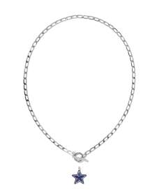 Cassidy Silver Enamel Link and Chain Necklace