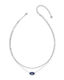 Elisa Silver Dallas Multi Strand Necklace