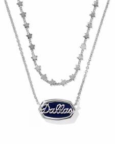 Elisa Silver Dallas Multi Strand Necklace