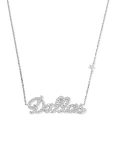 0.67 ct Lab Grown Diamond Dallas 14k White Gold Pendant Necklace