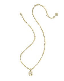 Bubble Letter G Gold Short Pendant Necklace