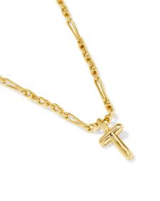 Bubble Letter T Gold Short Pendant Necklace