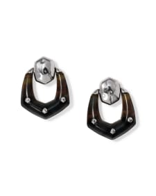 Embry Silver Open Frame Earrings