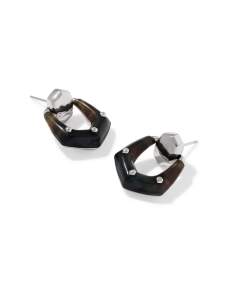 Embry Silver Open Frame Earrings