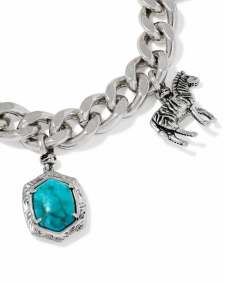 Raina Vintage Silver Charm Bracelet