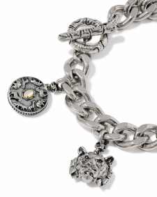 Raina Vintage Silver Charm Bracelet