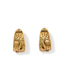Raina Vintage Gold Hoop Earrings