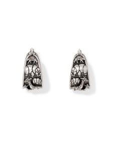 Raina Vintage Silver Hoop Earrings