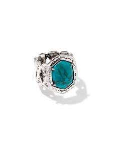 Tiger Striped Daphne Vintage Silver Cocktail Ring