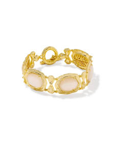 Tiger Striped Daphne Gold Statement Bracelet