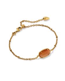 Tiger Striped Elaina Vintage Gold Delicate Chain Bracelet