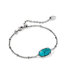 Tiger Striped Elaina Vintage Silver Delicate Chain Bracelet