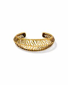 Tiger Striped Mikki Vintage Gold Cuff Bracelet
